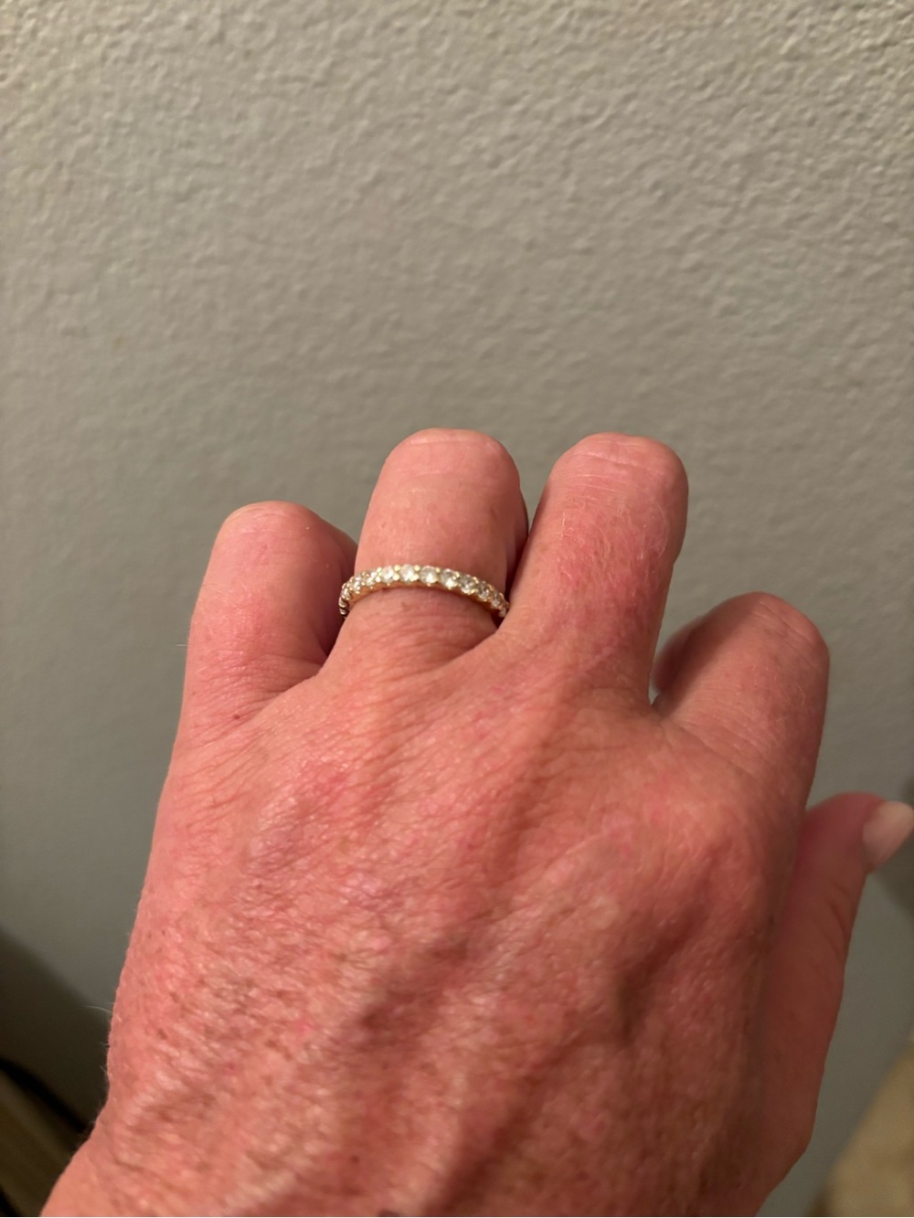 Everly Gold Diamond Eternity Ring - White Stones